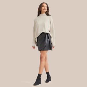 NWT Modern Citizen Vegan Wrap Mini Skirt in Black Medium